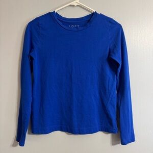 LOFT Blue Long Sleeve Shirt Size XS
